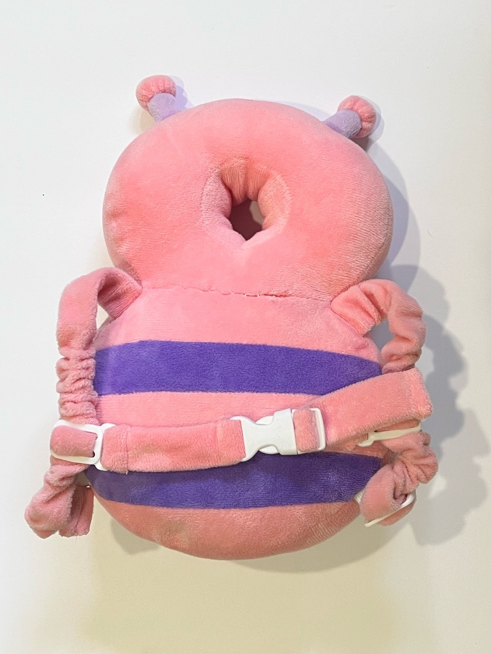 Pink & Purple Plush Kids Safety Head Protector